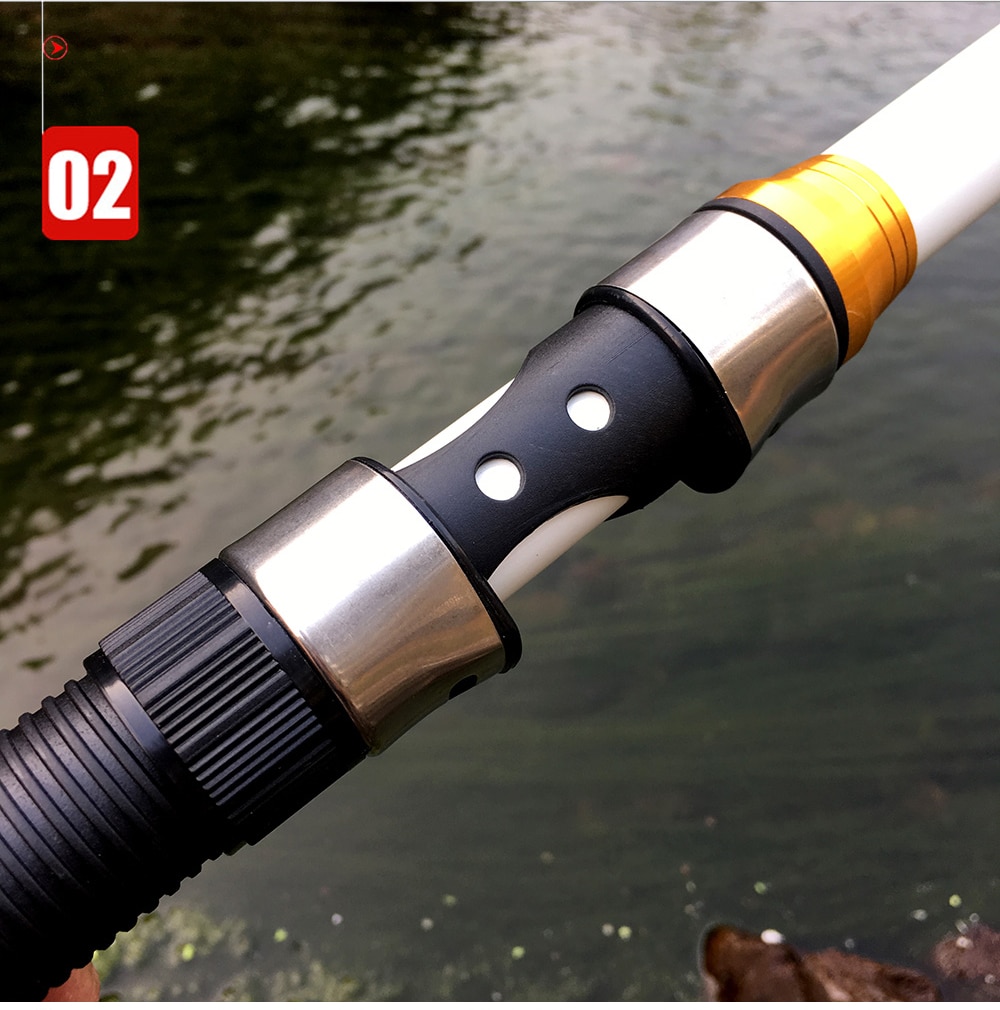 GHOTDA 1.5-2.4m Carbon+Alloy Telescopic Sea Fishing Rod Combo Rod+