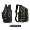 Black camouflage bag