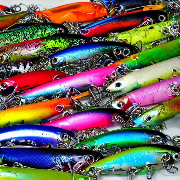 a collection of bass fishing topwater lures