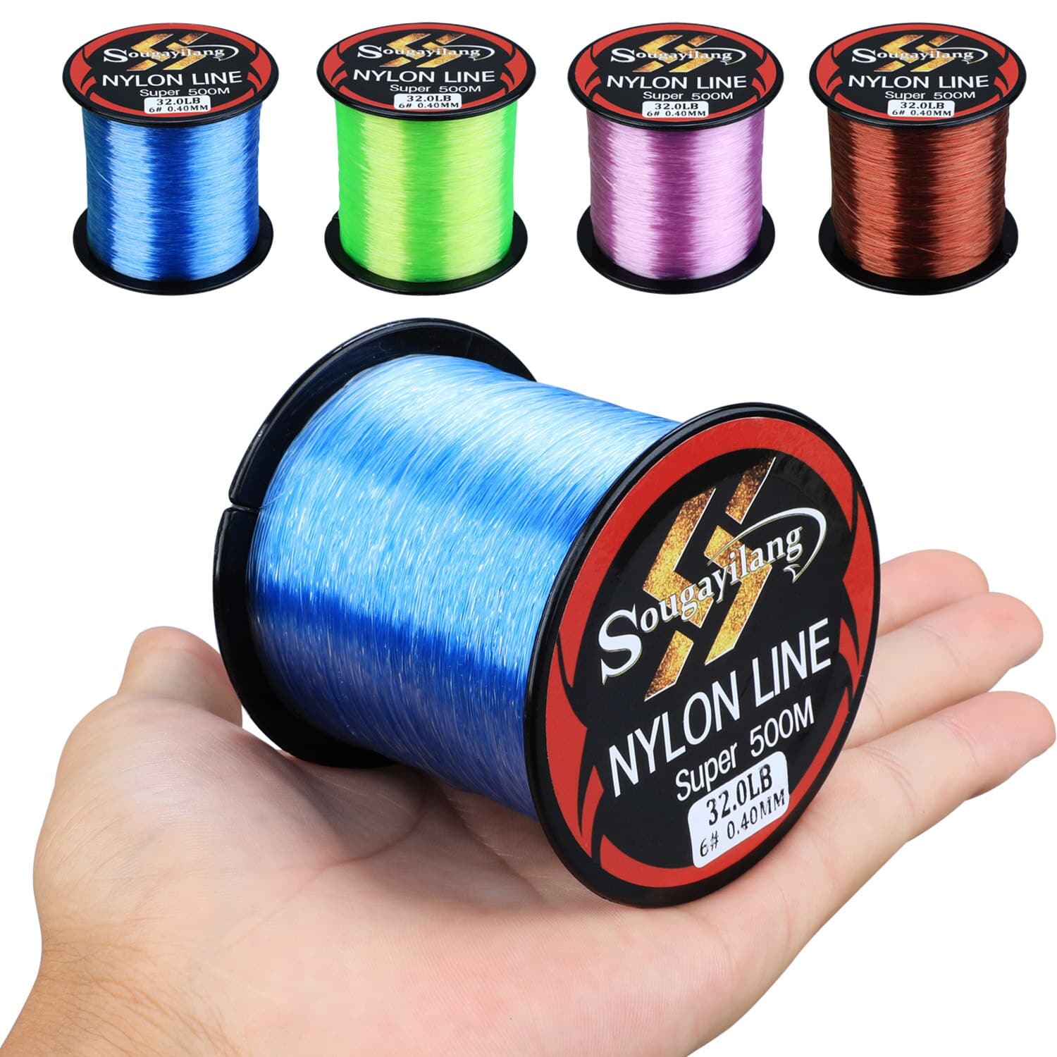 Sougayilang 500M Monofilament Line 11-36.3LB Super Strong Nylon Fishing Line Leader Line Sinking Line Carp Fishing Accessories