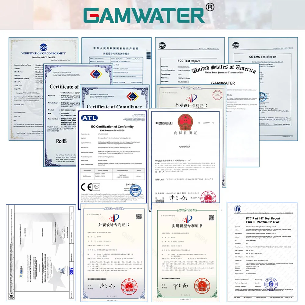 GAMWATER (DVR) Winter Fish Fidner Underwater Fishing Camera 7 Inch 1000TVL IP68 Waterproof 15M 30M 50M For Ice/Sea/River Fishing GAMWATER (DVR) Winter Fish Fidner Underwater Fishing Camera 7 Inch 1000TVL IP68 Waterproof 15M 30M 50M For Ice/Sea/River Fishing