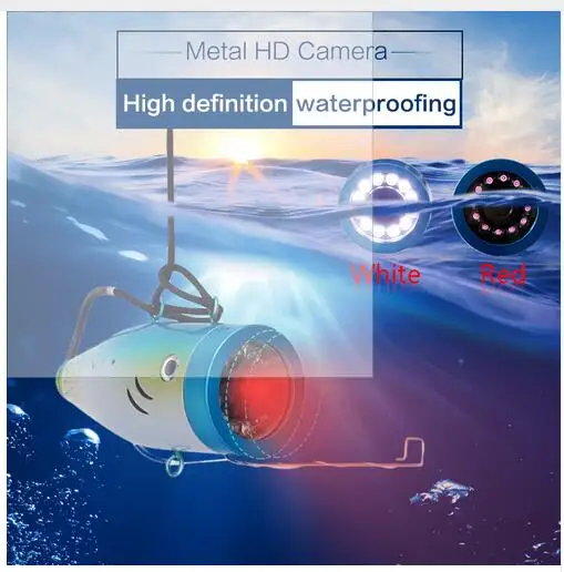 GAMWATER (DVR) Winter Fish Fidner Underwater Fishing Camera 7 Inch 1000TVL IP68 Waterproof 15M 30M 50M For Ice/Sea/River Fishing GAMWATER (DVR) Winter Fish Fidner Underwater Fishing Camera 7 Inch 1000TVL IP68 Waterproof 15M 30M 50M For Ice/Sea/River Fishing