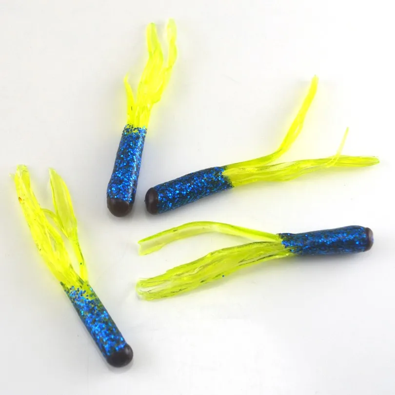 MNFT 20PCS Silicone Tri-colors Salted Tube Bass Baits 4.5cm/0.5g Soft Artificial Worm Grub Squid Lures Sea Fishing MNFT 20PCS Silicone Tri-colors Salted Tube Bass Baits 4.5cm/0.5g Soft Artificial Worm Grub Squid Lures Sea Fishing