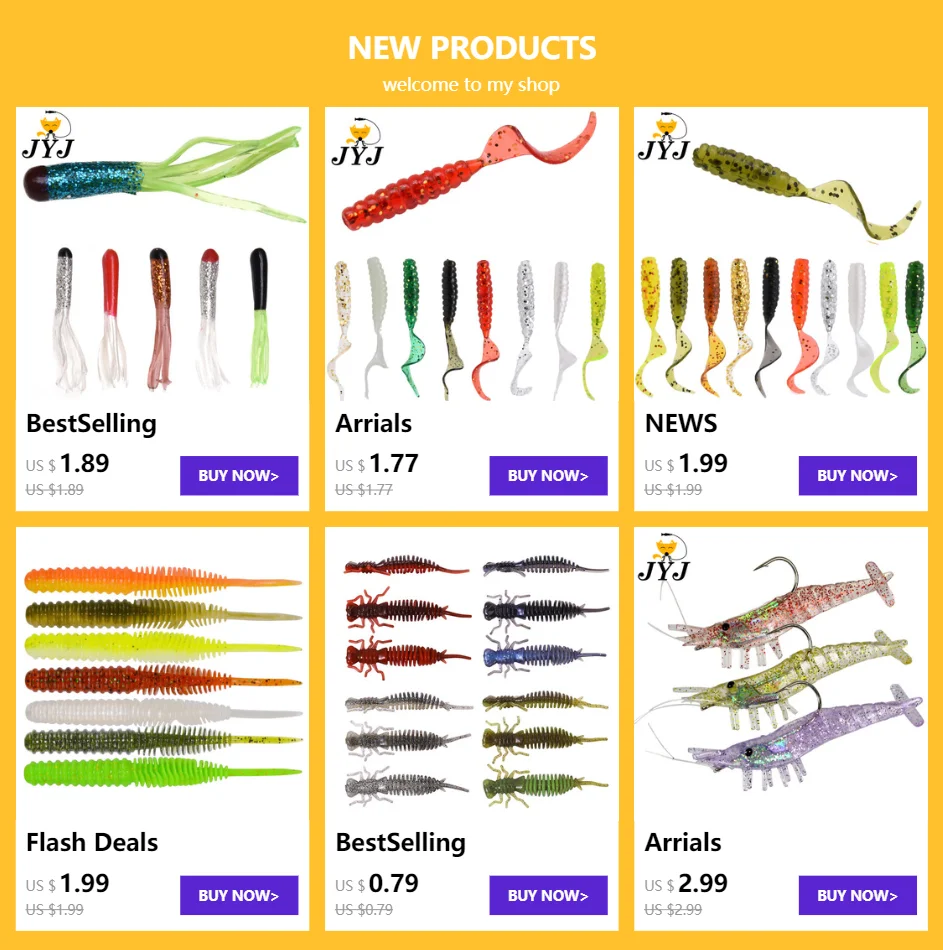 JYJ  20pcs 4.5cm Soft artificial worm baits, squid tube pesca isca fishing lure wobbler for bass carp fishing