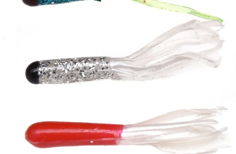 JYJ  20pcs 4.5cm Soft artificial worm baits, squid tube pesca isca fishing lure wobbler for bass carp fishing