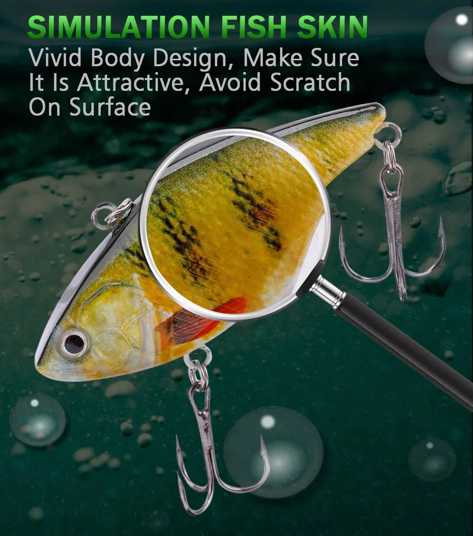 GOBASS Lipless Crankbait Fishing Tackle 2021 Rattling Baits VIB Fishing Lure 18/21g Wobblers For Pike Perch Metal Vibration Bait