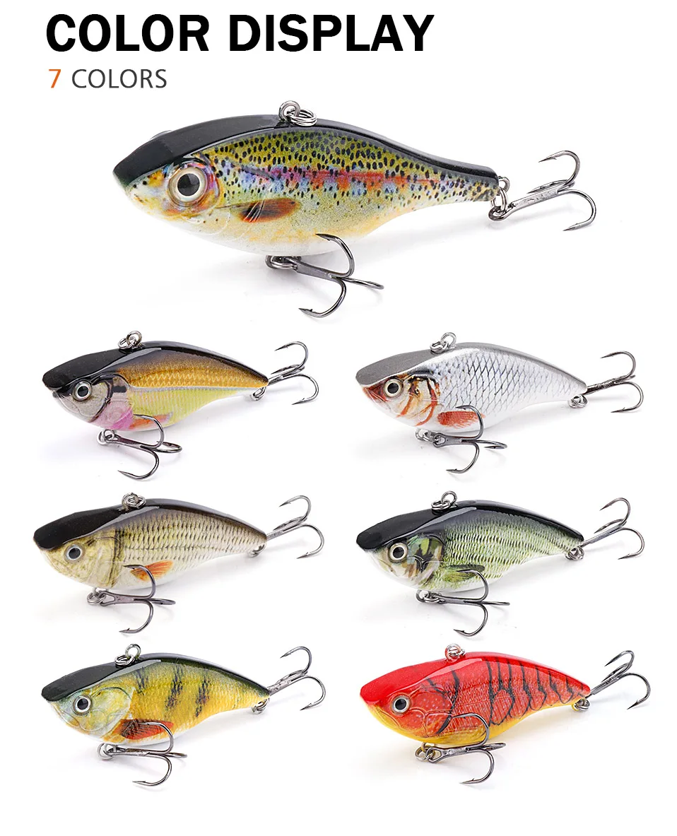 GOBASS Lipless Crankbait Fishing Tackle 2021 Rattling Baits VIB Fishing Lure 18/21g Wobblers For Pike Perch Metal Vibration Bait