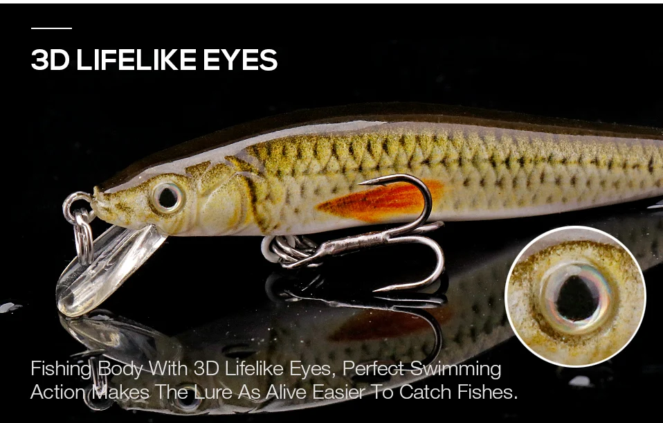 TREHOOK 2g/6g Mini Minnow Fishing Lure Floating Pike Wobbler Artificial Bait Black Minnow Jerkbait Crankbait Fishing Tackle Lure TREHOOK 2g/6g Mini Minnow Fishing Lure Floating Pike Wobbler Artificial Bait Black Minnow Jerkbait Crankbait Fishing Tackle Lure