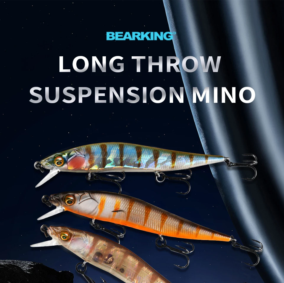 BEARKING 9.8cm 10g SP dive 2.1m professional Minnow Wobbler fishing lures quality jerkbaits Artificial Bait Predator tackles