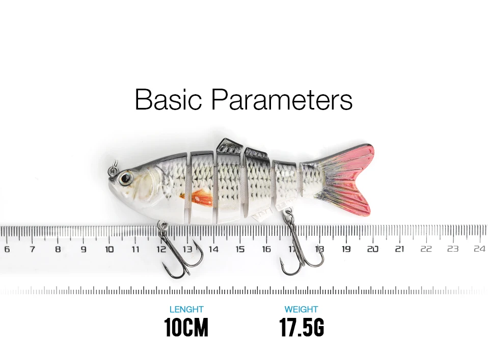 TREHOOK Sinking Wobblers Fishing Lures 10cm 17.5g 6 Multi Jointed Swimbait Hard Artificial Bait Pike/Bass Fishing Lure Crankbait 6 Segment Multi Jointed Swimbait TREHOOK Sinking Wobblers Fishing Lures 10cm 17.5g 6 Multi Jointed Swimbait Hard Artificial Bait Pike/Bass Fishing Lure Crankbait