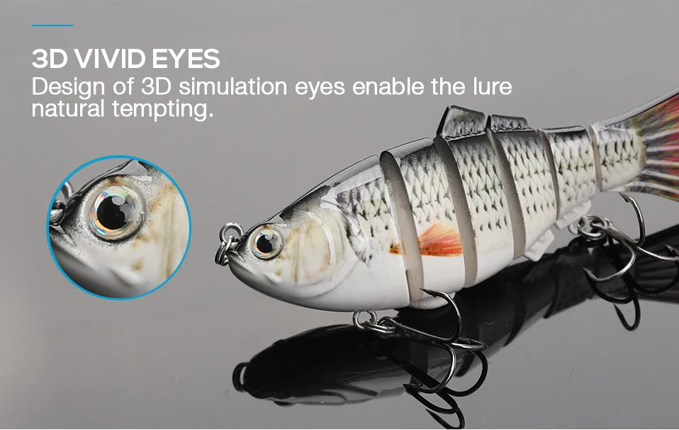 TREHOOK Sinking Wobblers Fishing Lures 10cm 17.5g 6 Multi Jointed Swimbait Hard Artificial Bait Pike/Bass Fishing Lure Crankbait 6 Segment Multi Jointed Swimbait TREHOOK Sinking Wobblers Fishing Lures 10cm 17.5g 6 Multi Jointed Swimbait Hard Artificial Bait Pike/Bass Fishing Lure Crankbait