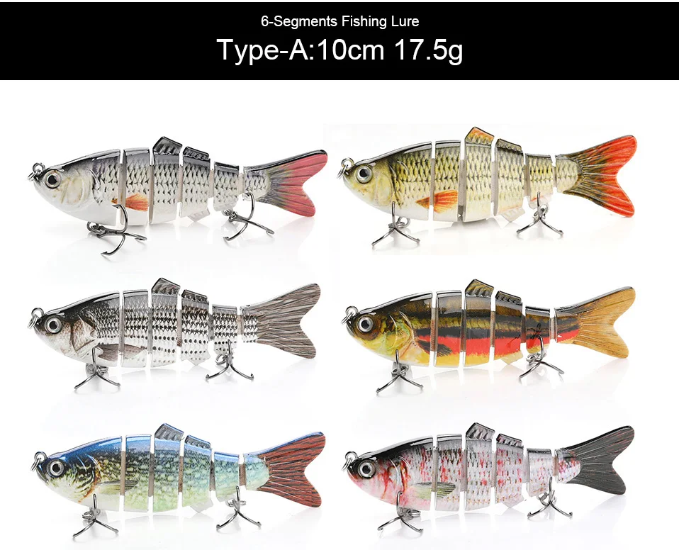 TREHOOK Sinking Wobblers Fishing Lures 10cm 17.5g 6 Multi Jointed Swimbait Hard Artificial Bait Pike/Bass Fishing Lure Crankbait 6 Segment Multi Jointed Swimbait TREHOOK Sinking Wobblers Fishing Lures 10cm 17.5g 6 Multi Jointed Swimbait Hard Artificial Bait Pike/Bass Fishing Lure Crankbait