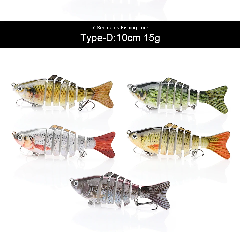 TREHOOK Sinking Wobblers Fishing Lures 10cm 17.5g 6 Multi Jointed Swimbait Hard Artificial Bait Pike/Bass Fishing Lure Crankbait 6 Segment Multi Jointed Swimbait TREHOOK Sinking Wobblers Fishing Lures 10cm 17.5g 6 Multi Jointed Swimbait Hard Artificial Bait Pike/Bass Fishing Lure Crankbait