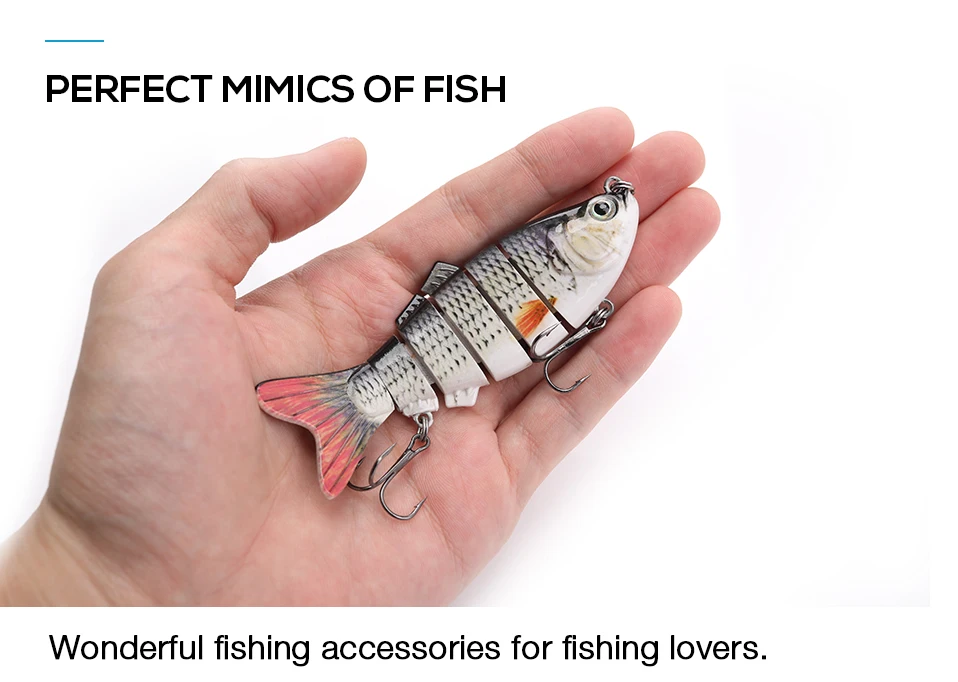 TREHOOK Sinking Wobblers Fishing Lures 10cm 17.5g 6 Multi Jointed Swimbait Hard Artificial Bait Pike/Bass Fishing Lure Crankbait 6 Segment Multi Jointed Swimbait TREHOOK Sinking Wobblers Fishing Lures 10cm 17.5g 6 Multi Jointed Swimbait Hard Artificial Bait Pike/Bass Fishing Lure Crankbait