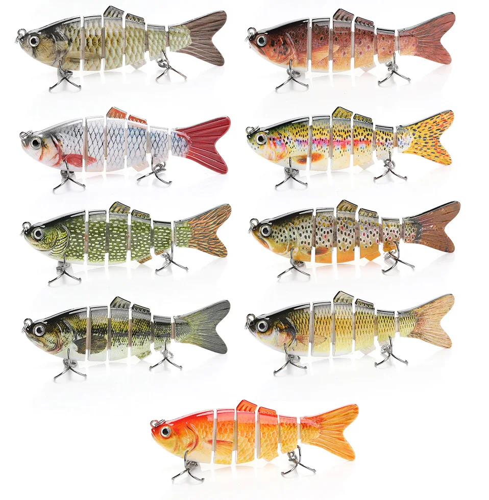 TREHOOK Sinking Wobblers Fishing Lures 10cm 17.5g 6 Multi Jointed Swimbait Hard Artificial Bait Pike/Bass Fishing Lure Crankbait 6 Segment Multi Jointed Swimbait TREHOOK Sinking Wobblers Fishing Lures 10cm 17.5g 6 Multi Jointed Swimbait Hard Artificial Bait Pike/Bass Fishing Lure Crankbait
