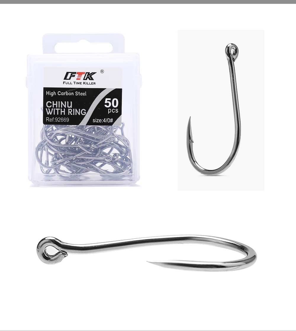 FTK 50-100Pcs/Box Fishing Hook Accessories CHINU Circle Carp Eyed Fishing Hook Japan High Carbon Steel Fishhook Single Worm Hook FTK 50-100Pcs/Box Fishing Hook Accessories CHINU Circle Carp Eyed Fishing Hook Japan High Carbon Steel Fishhook Single Worm Hook
