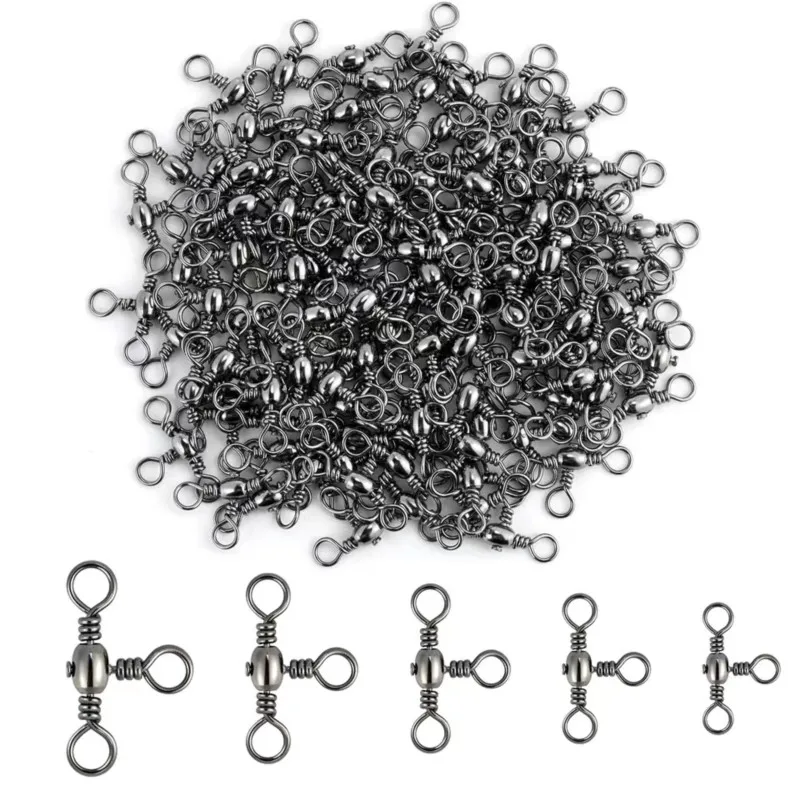 50PCS/Bag Black Nickel Plating Three-Prong Connector T-Swivel Sub-Line Splitter Outdoor Fishing Bazi Ring Fishing Accessories 50PCS/Bag Black Nickel Plating Three-Prong Connector T-Swivel Sub-Line Splitter Outdoor Fishing Bazi Ring Fishing Accessories
