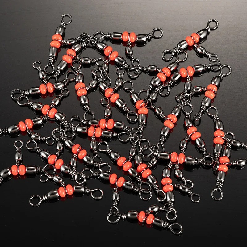10pcs Fishing Connector Three Way Barrel Swivel Snap Ring With Beads For Fishhook Lure Line Fishing Accessories 10pcs Fishing Connector Three Way Barrel Swivel Snap Ring With Beads For Fishhook Lure Line Fishing Accessories