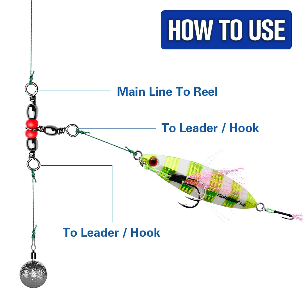 10pcs Fishing Connector Three Way Barrel Swivel Snap Ring With Beads For Fishhook Lure Line Fishing Accessories 10pcs Fishing Connector Three Way Barrel Swivel Snap Ring With Beads For Fishhook Lure Line Fishing Accessories