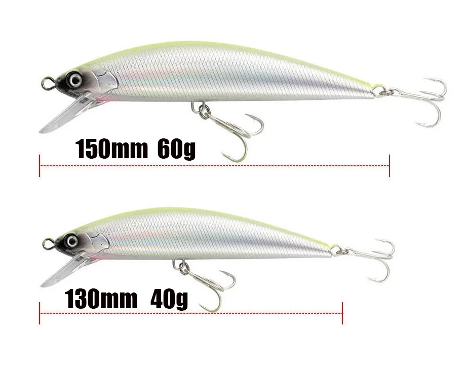Sinking Minnow Fishing Lures 40g 60g Sea fishing Wobbler Fishing lures Big Fish Hard Bait Pesca Sea Bass Tuna Sea Wolf Mackerel Sinking Minnow Fishing Lures 40g 60g Sea fishing Wobbler Fishing lures Big Fish Hard Bait Pesca Sea Bass Tuna Sea Wolf Mackerel
