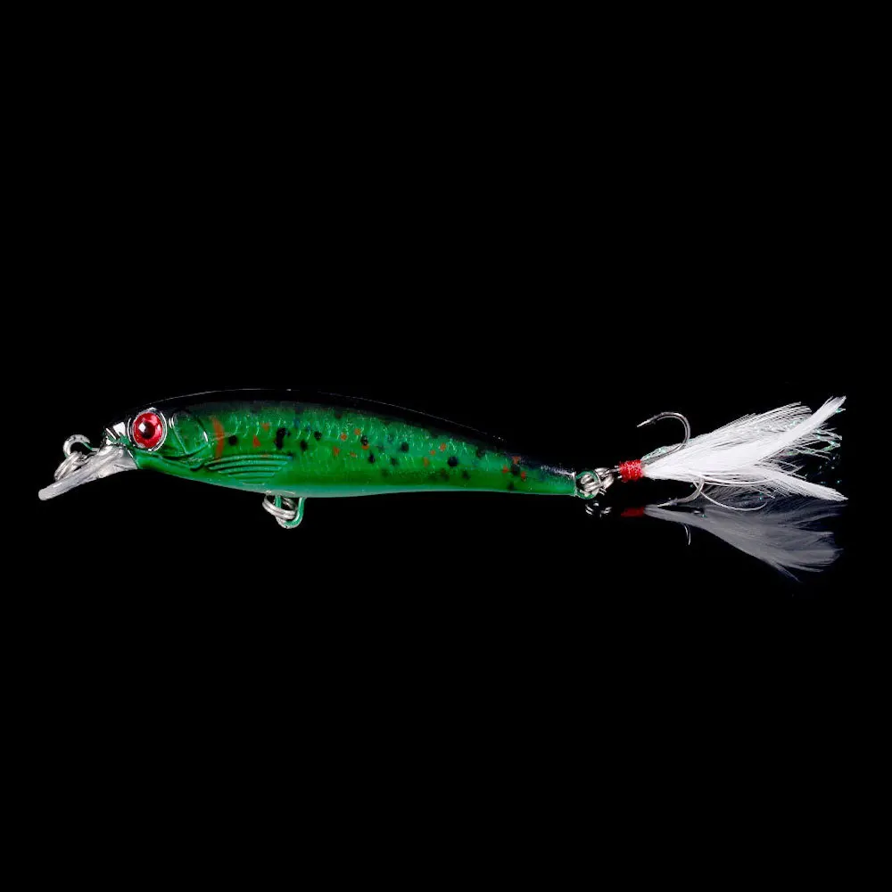 Laser Minnow Fishing Lure 10/5Pcs Artificial Bionic 9cm/7g Swing Hard Bait with Feather Tackle Hook Wobbler Pesca for Bass Pike Laser Minnow Fishing Lure 10/5Pcs Artificial Bionic 9cm/7g Swing Hard Bait with Feather Tackle Hook Wobbler Pesca for Bass Pike
