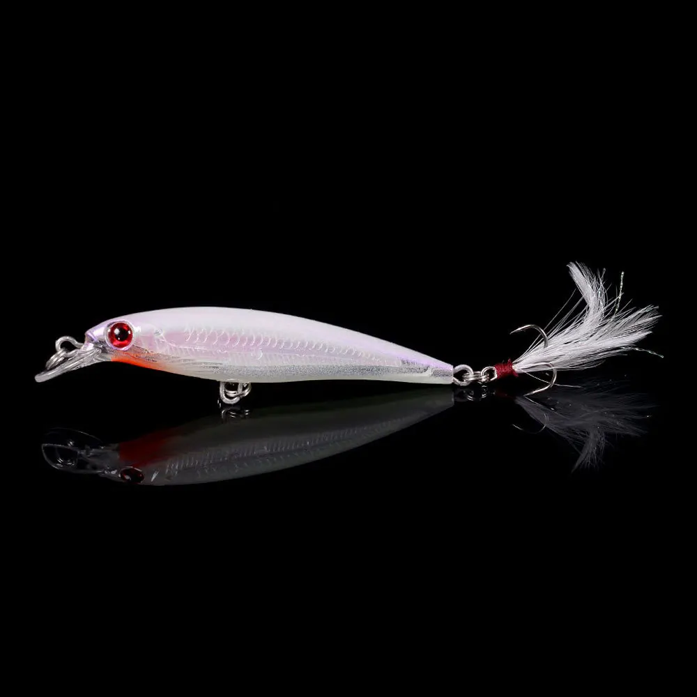 Laser Minnow Fishing Lure 10/5Pcs Artificial Bionic 9cm/7g Swing Hard Bait with Feather Tackle Hook Wobbler Pesca for Bass Pike Laser Minnow Fishing Lure 10/5Pcs Artificial Bionic 9cm/7g Swing Hard Bait with Feather Tackle Hook Wobbler Pesca for Bass Pike
