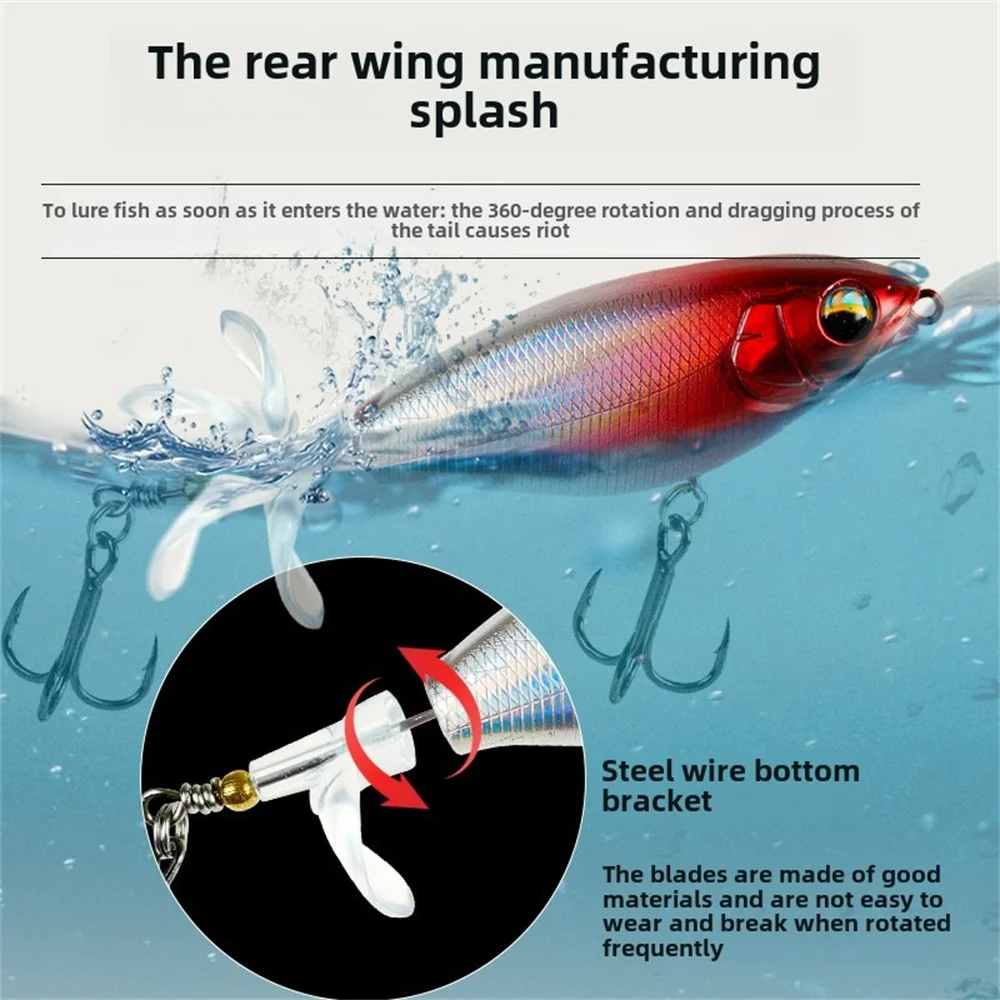 5 PC Lua Bait Fake Baits Floating Tractors Surface Ties Frying Pencil Propellers Freshwater Fishing Warble Bass Blackfish Lure Floating Pencil Prop Bait Set
5 PC Lua Bait Fake Baits Floating Tractors Surface Ties Frying Pencil Propellers Freshwater Fishing Warble Bass Blackfish Lure
