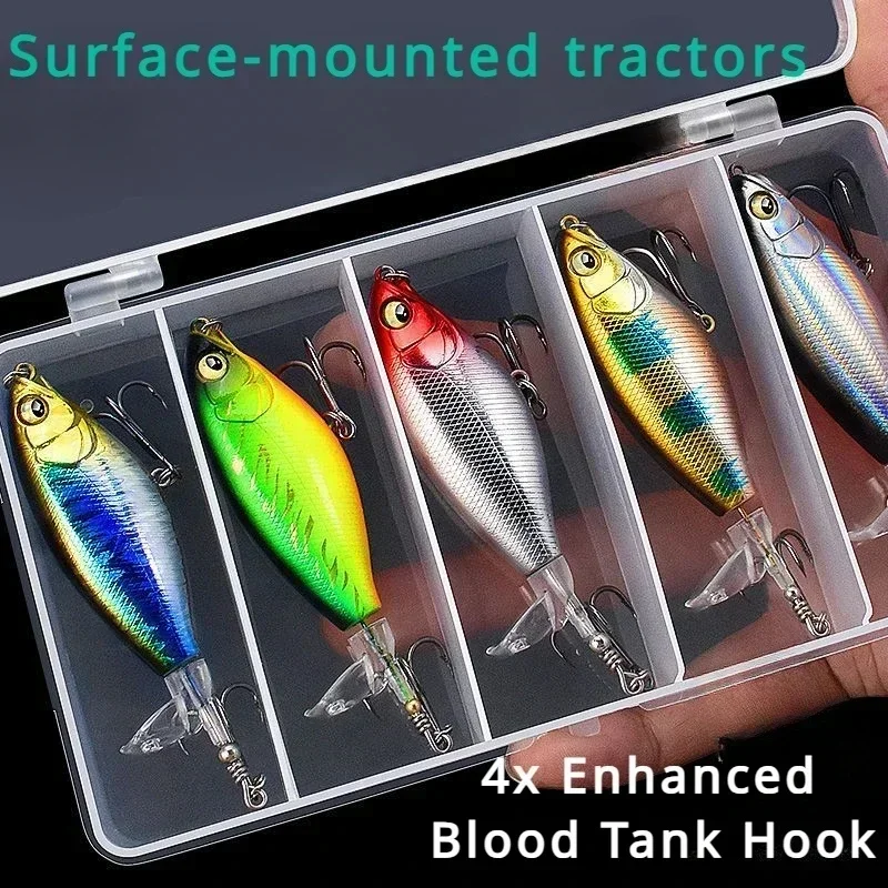 5 PC Lua Bait Fake Baits Floating Tractors Surface Ties Frying Pencil Propellers Freshwater Fishing Warble Bass Blackfish Lure Floating Pencil Prop Bait Set
5 PC Lua Bait Fake Baits Floating Tractors Surface Ties Frying Pencil Propellers Freshwater Fishing Warble Bass Blackfish Lure