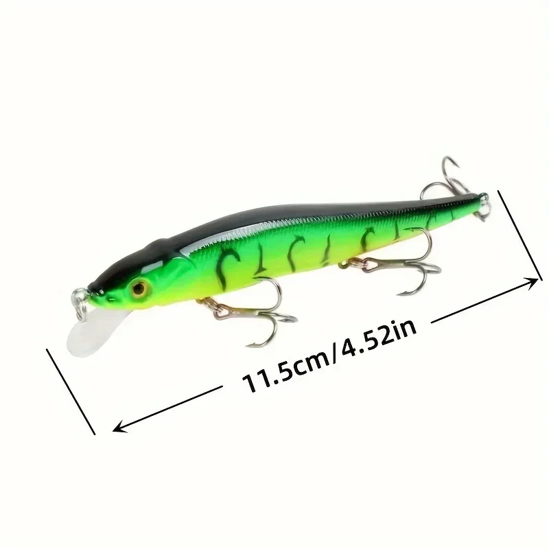 Plastic Simulation Lure Minnow Crankbait Wobblers 3d Eyes Perch Artificial Bait Minnow Hard Bait With 3 Treble Hooks For Pike Plastic Simulation Lure Minnow Crankbait Wobblers 3d Eyes Perch Artificial Bait Minnow Hard Bait With 3 Treble Hooks For Pike