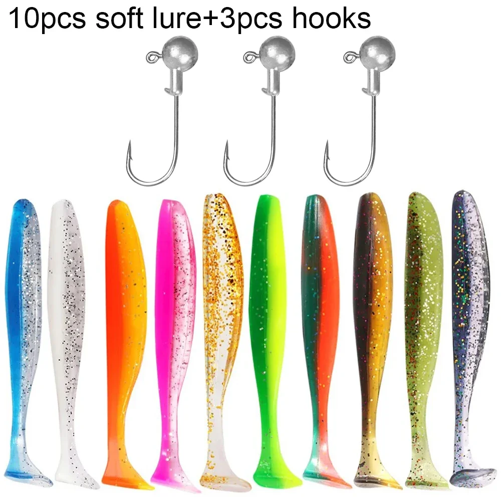 13PCS Soft Lure Hook 5.5cm 7cm 10cm 12.5cm T Tail Worm 3PCS Metal Jig Head 3g 5g 10g 14g Carp Fishing Pesca Swimbait Gear Bait 13PCS Soft Lure Hook 5.5cm 7cm 10cm 12.5cm T Tail Worm 3PCS Metal Jig Head 3g 5g 10g 14g Carp Fishing Pesca Swimbait Gear Bait