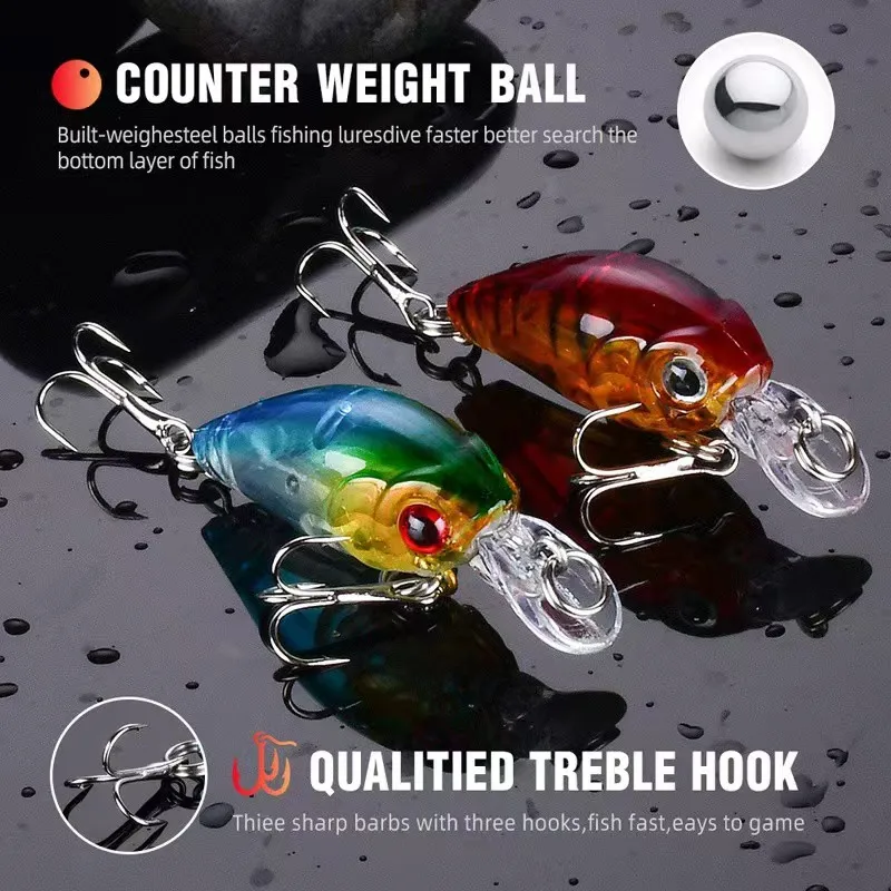 8pcs Crank Bait Minnow Fishing Lure Set Floating Artificial Bait Topwater Fishing Bait 8pcs Crank Bait Minnow Fishing Lure Set Floating Artificial Bait Topwater Fishing Bait