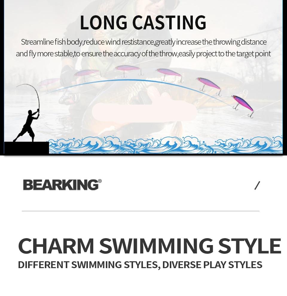 BEARKING Squad Minnow 95mm 14.8g 65mm 6g Tungsten weight system SP fishing lures assorted colors crank wobbler crank bait BEARKING Squad Minnow 95mm 14.8g 65mm 6g Tungsten weight system SP fishing lures assorted colors crank wobbler crank bait