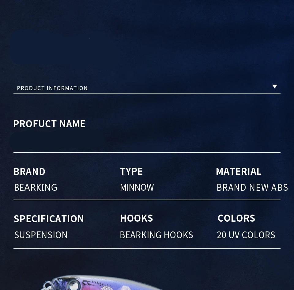 BEARKING Squad Minnow 95mm 14.8g 65mm 6g Tungsten weight system SP fishing lures assorted colors crank wobbler crank bait BEARKING Squad Minnow 95mm 14.8g 65mm 6g Tungsten weight system SP fishing lures assorted colors crank wobbler crank bait