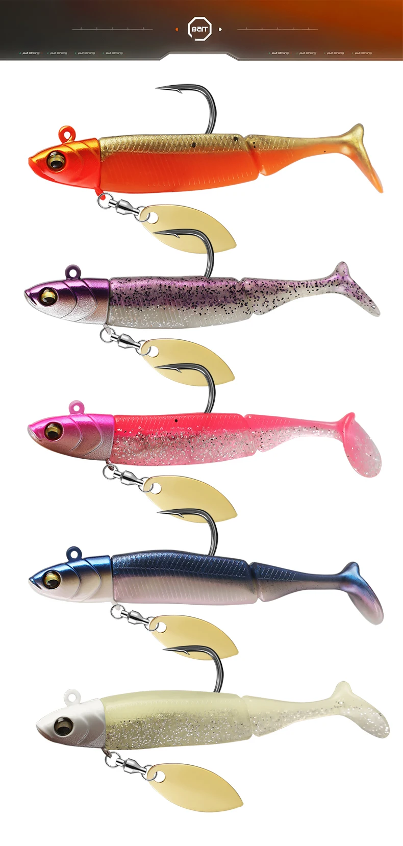 TAIYU Hot Sale Fishing Lures 20g Jig Head T-tail Silicone Soft Lure Wobbler Metal Spinner Spoon Bait For Pike Trout Bass Fishing TAIYU Hot Sale Fishing Lures 20g Jig Head T-tail Silicone Soft Lure Wobbler Metal Spinner Spoon Bait For Pike Trout Bass Fishing