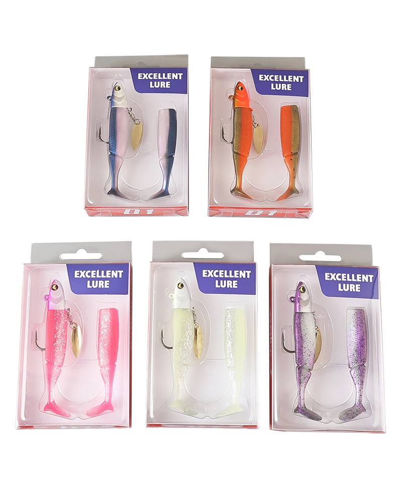 TAIYU Hot Sale Fishing Lures 20g Jig Head T-tail Silicone Soft Lure Wobbler Metal Spinner Spoon Bait For Pike Trout Bass Fishing TAIYU Hot Sale Fishing Lures 20g Jig Head T-tail Silicone Soft Lure Wobbler Metal Spinner Spoon Bait For Pike Trout Bass Fishing