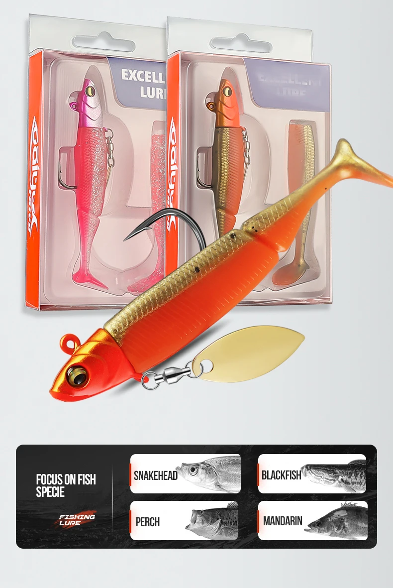 TAIYU Hot Sale Fishing Lures 20g Jig Head T-tail Silicone Soft Lure Wobbler Metal Spinner Spoon Bait For Pike Trout Bass Fishing TAIYU Hot Sale Fishing Lures 20g Jig Head T-tail Silicone Soft Lure Wobbler Metal Spinner Spoon Bait For Pike Trout Bass Fishing