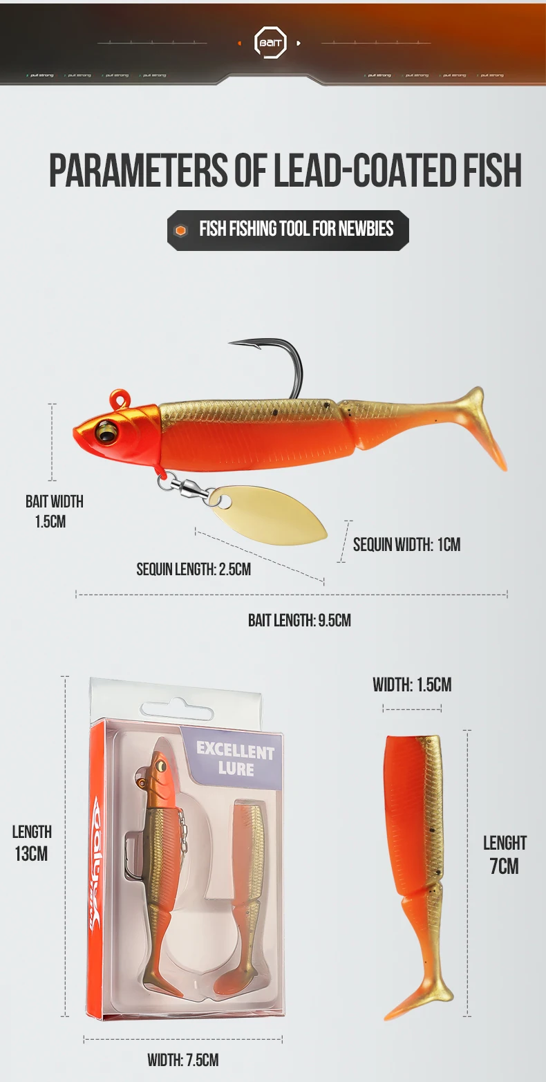 TAIYU Hot Sale Fishing Lures 20g Jig Head T-tail Silicone Soft Lure Wobbler Metal Spinner Spoon Bait For Pike Trout Bass Fishing TAIYU Hot Sale Fishing Lures 20g Jig Head T-tail Silicone Soft Lure Wobbler Metal Spinner Spoon Bait For Pike Trout Bass Fishing