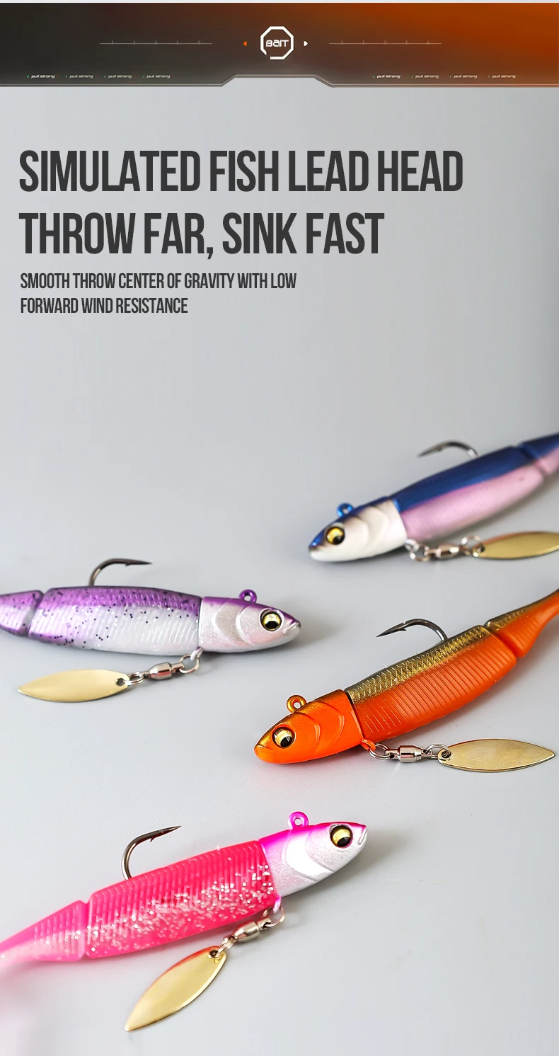 TAIYU Hot Sale Fishing Lures 20g Jig Head T-tail Silicone Soft Lure Wobbler Metal Spinner Spoon Bait For Pike Trout Bass Fishing TAIYU Hot Sale Fishing Lures 20g Jig Head T-tail Silicone Soft Lure Wobbler Metal Spinner Spoon Bait For Pike Trout Bass Fishing