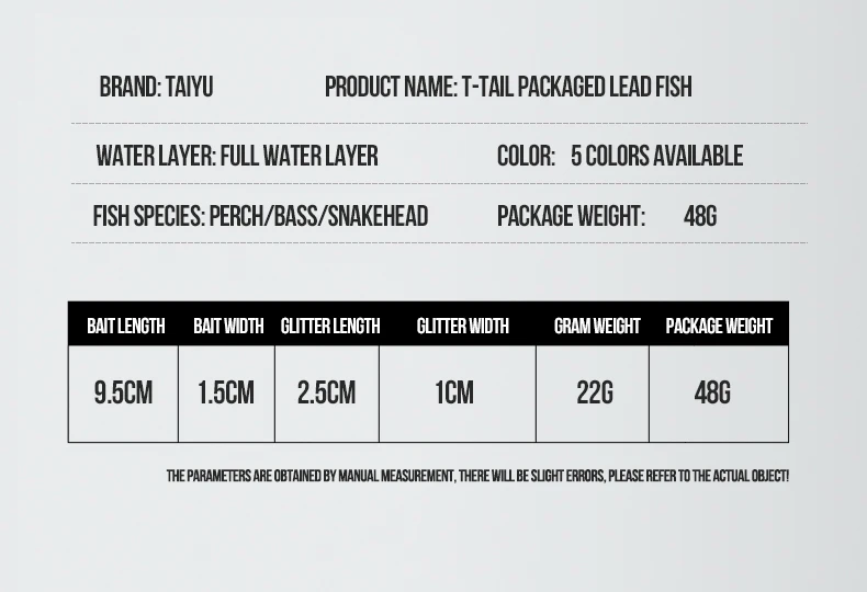 TAIYU Hot Sale Fishing Lures 20g Jig Head T-tail Silicone Soft Lure Wobbler Metal Spinner Spoon Bait For Pike Trout Bass Fishing TAIYU Hot Sale Fishing Lures 20g Jig Head T-tail Silicone Soft Lure Wobbler Metal Spinner Spoon Bait For Pike Trout Bass Fishing