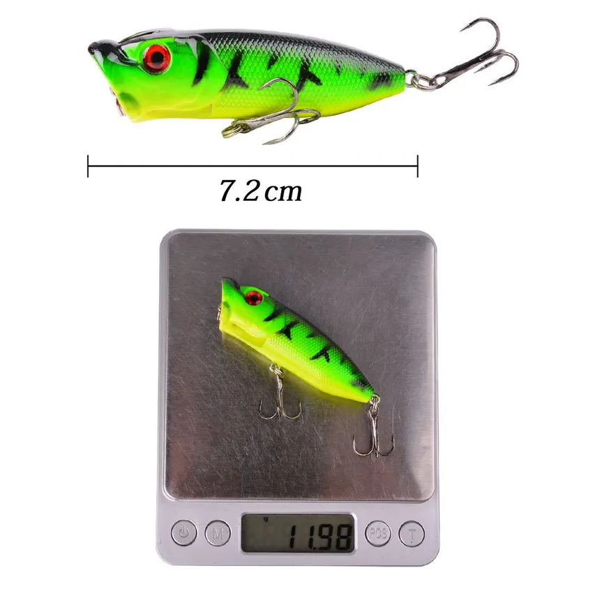 1Pcs 7cm 12g Popper Fishing Lure Hard Artificial Bait Topwater with 2 Treble Hooks Carp Fishing Lures Wobbler Crankbait Pesca topwater popper fishing lure 1Pcs 7cm 12g Popper Fishing Lure Hard Artificial Bait Topwater with 2 Treble Hooks Carp Fishing Lures Wobbler Crankbait Pesca
