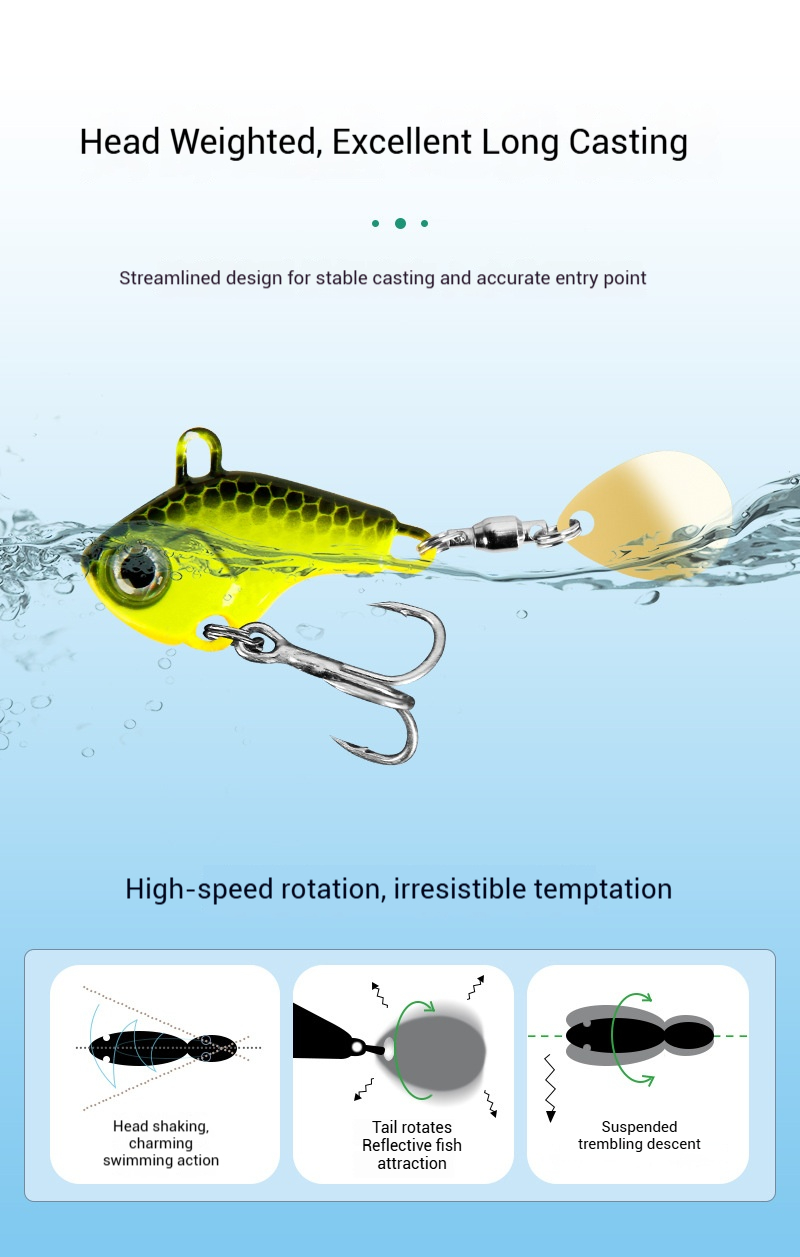 5Pcs/Box Metal Mini VIB With Spoon Fishing Lure 5g 7g 10g 14g Fishing Tackle Pin Crankbait Vibration Spinner Sinking Bait