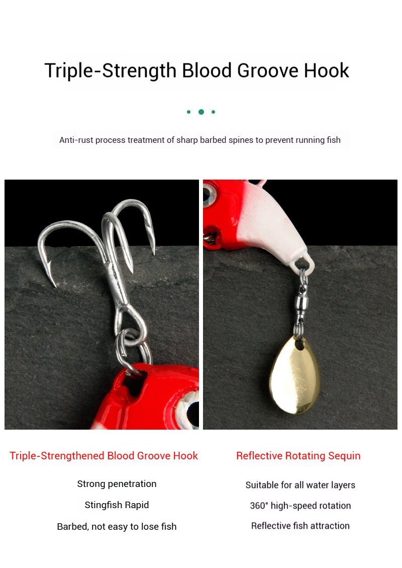 5Pcs/Box Metal Mini VIB With Spoon Fishing Lure 5g 7g 10g 14g Fishing Tackle Pin Crankbait Vibration Spinner Sinking Bait