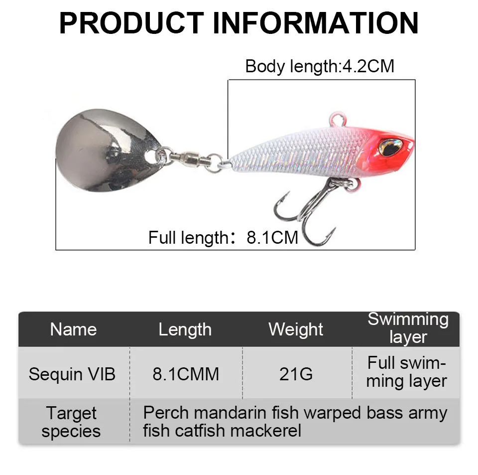 WALK FISH 7g 11g 15g 21g Spinner Bait Metal VIB Fishing Lure Rotating Tail Vibration Sequins Japan Wobbler Trolling Bait Pesca WALK FISH 7g 11g 15g 21g Spinner Bait Metal VIB Fishing Lure Rotating Tail Vibration Sequins Japan Wobbler Trolling Bait Pesca