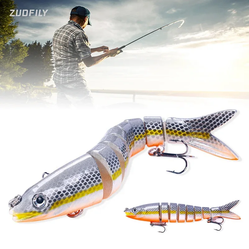13.4cm 18g Bass Wobblers Lure Artificial Simulation Multi Jointed Sinking Bait Swimbait Crankbait Minnow Trout Pike Fishing Bait 13.4cm 18g Bass Wobblers Lure Artificial Simulation Multi Jointed Sinking Bait Swimbait Crankbait Minnow Trout Pike Fishing Bait