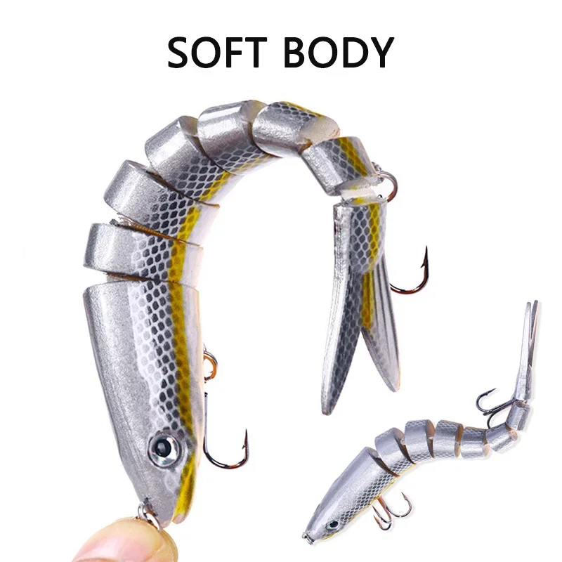 13.4cm 18g Bass Wobblers Lure Artificial Simulation Multi Jointed Sinking Bait Swimbait Crankbait Minnow Trout Pike Fishing Bait 13.4cm 18g Bass Wobblers Lure Artificial Simulation Multi Jointed Sinking Bait Swimbait Crankbait Minnow Trout Pike Fishing Bait