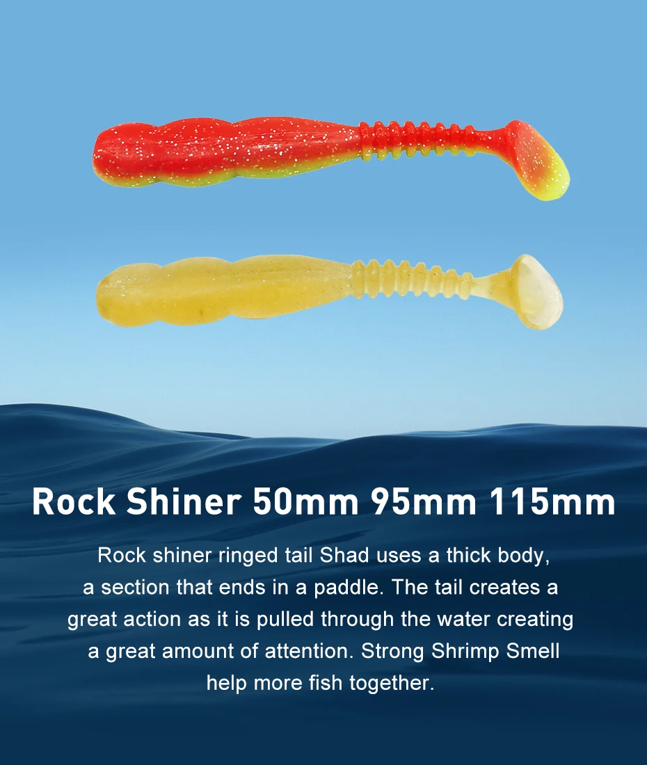ESFISHING Artificial bait Fishing Lures Rockviber Shad 50mm 95mm 115mm 150mm Rock Shiner Soft Baits pike trout fishing pesca ESFISHING Artificial bait Fishing Lures Rockviber Shad 50mm 95mm 115mm 150mm Rock Shiner Soft Baits pike trout fishing pesca