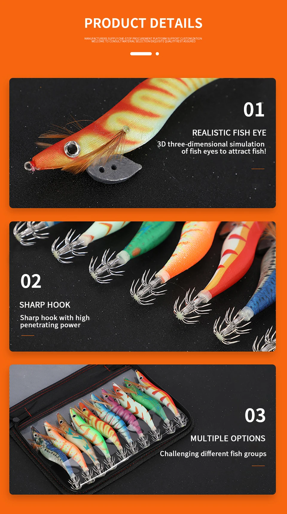 Luminous Wood Shrimp Fishing Lure, Squid Octopus Lure, 3D Eyes, Hard Bait Wobbler, Squid Jig Lure with Bag, 3.0, 10Pcs Luminous Wood Shrimp Fishing Lure, Squid Octopus Lure, 3D Eyes, Hard Bait Wobbler, Squid Jig Lure with Bag, 3.0, 10Pcs