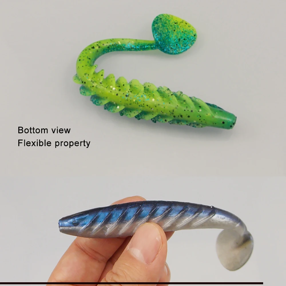 ESFISHING best Soft fishing lure Ripple Shad 100mm 125mm For Pike Fishing T Tail Pesca Isca Artificial silicone bait