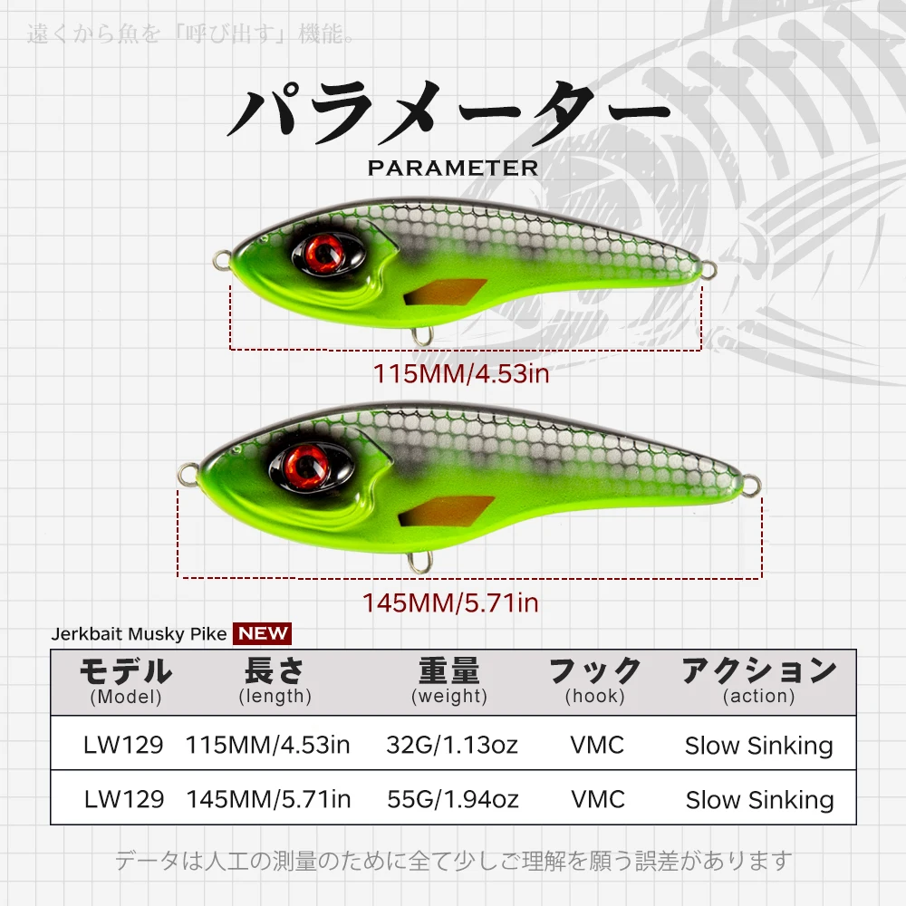 Hunthouse Jerkbait Fishing Lure Loud Sound Pencil Baits Pike Lure Slow Sinking Artificial 115mm145mm Wobblers Pesca Leurre Perch Hunthouse Jerkbait Fishing Lure Loud Sound Pencil Baits Pike Lure Slow Sinking Artificial 115mm145mm Wobblers Pesca Leurre Perch