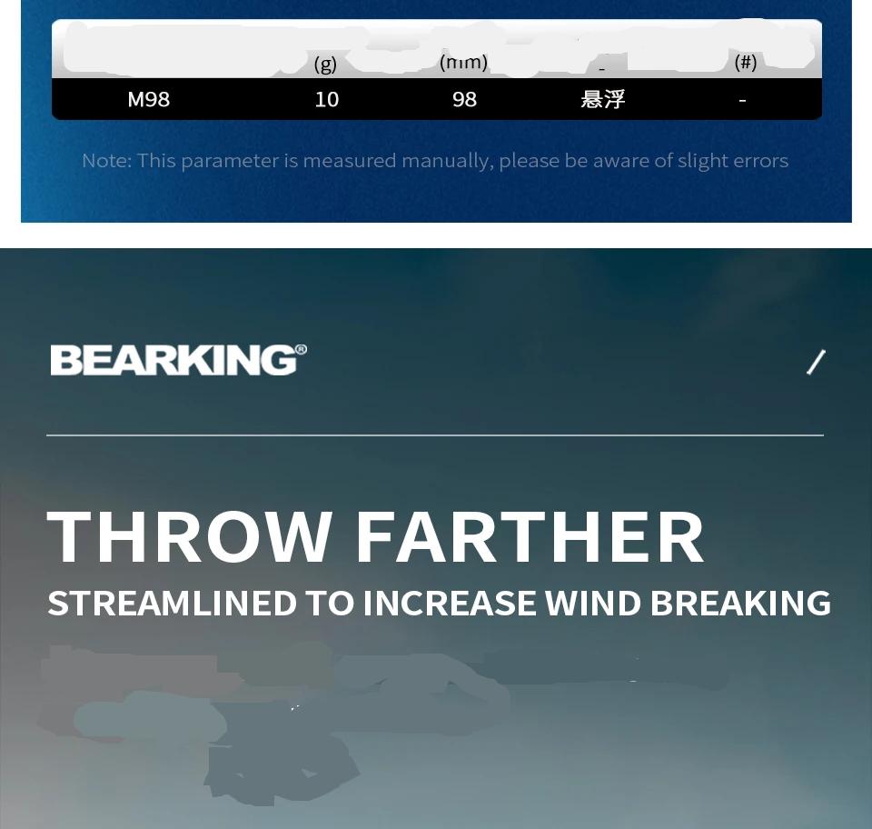 BEARKING 9.8cm 10g SP dive 2.1m professional Minnow Wobbler fishing lures quality jerkbaits Artificial Bait Predator tackles